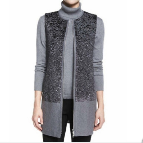 Lafayette 148 New York Jackets & Blazers - Lafayette 148 New York faux fur gray vest, size M